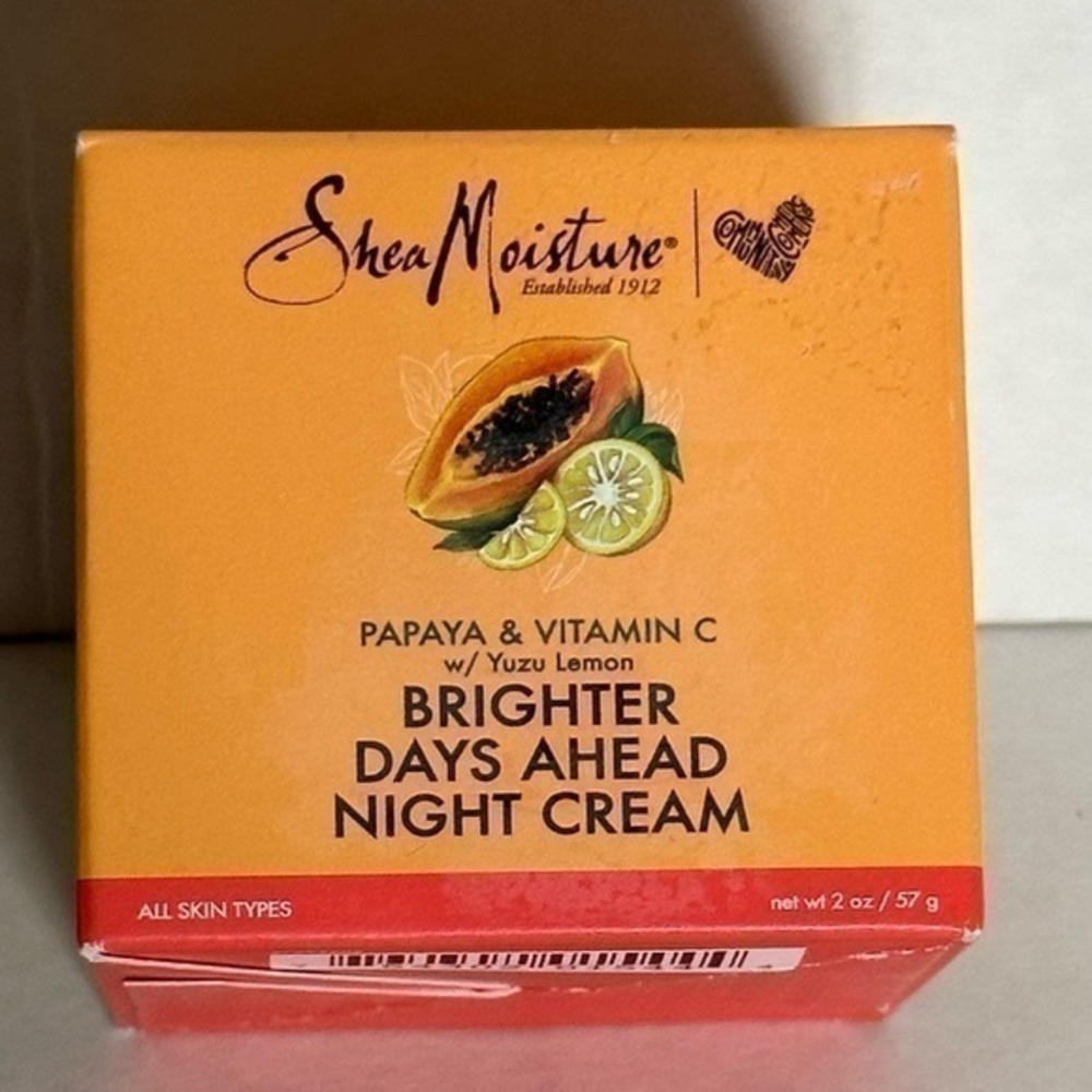 SheaMoisture Brighter Days Ahead Night Cream Papaya and Vitamin C, 2 oz NIB